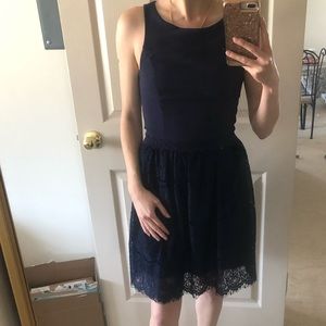 Navy Blue Lace dress